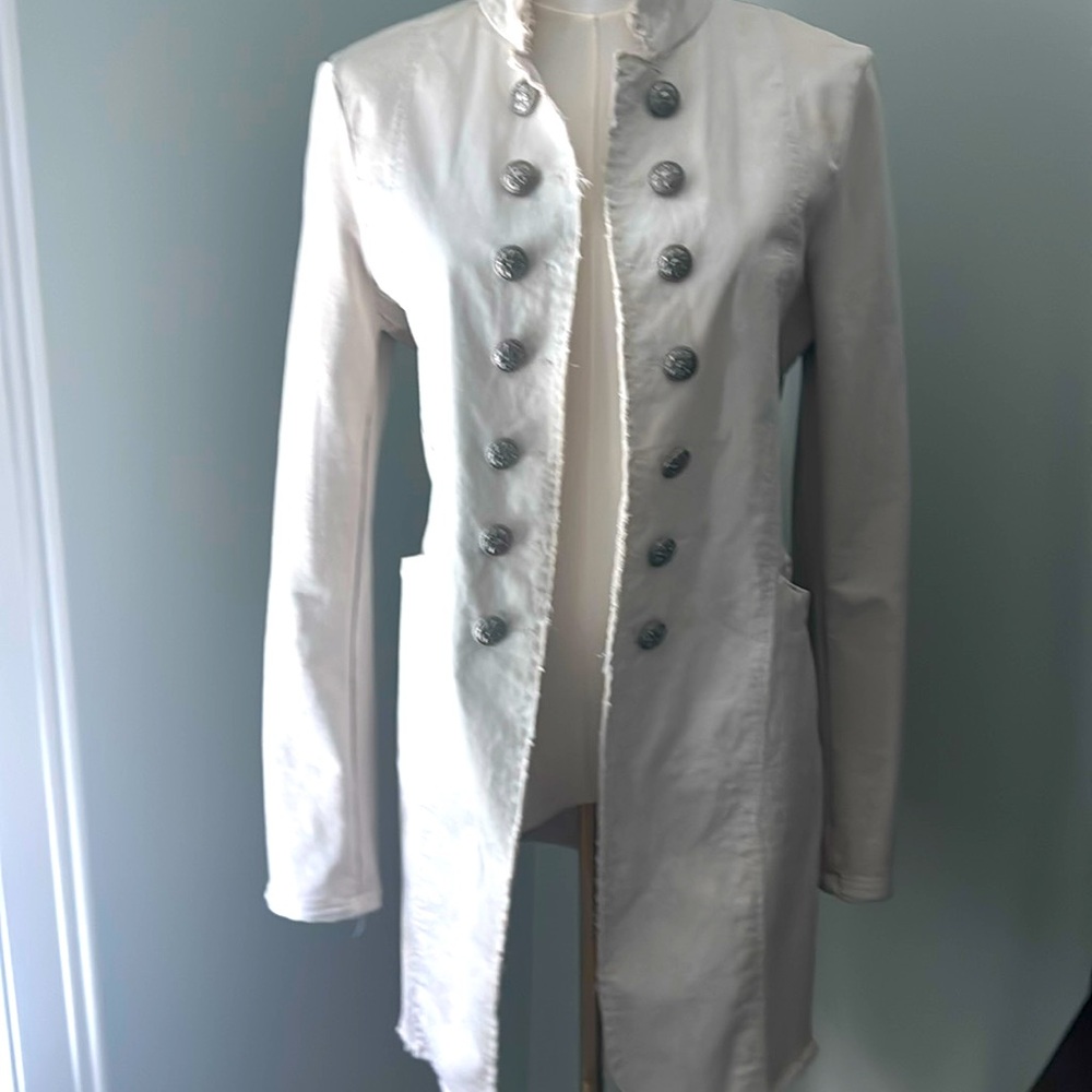 Mid length military style lightweight jacket